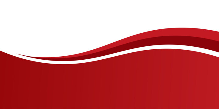 Curved golden yellow wave and a deeper red wavy border, footer vector illustration