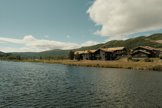 Geilo Norway River View Cabins &mdash; Usta River Ustedalselva Ski Resort Apartments Mountain Village