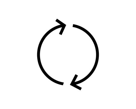 Black Circular Two Way Arrow Icon Transparent Background