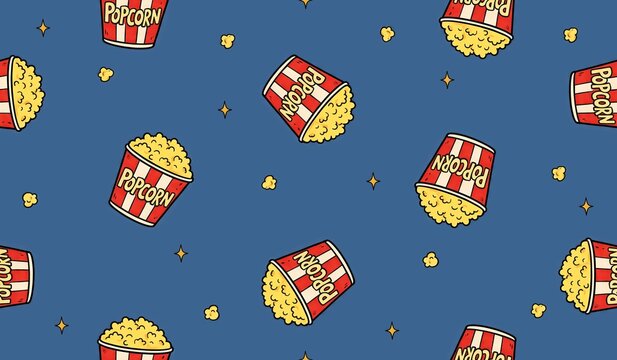 Cute popcorn pattern background