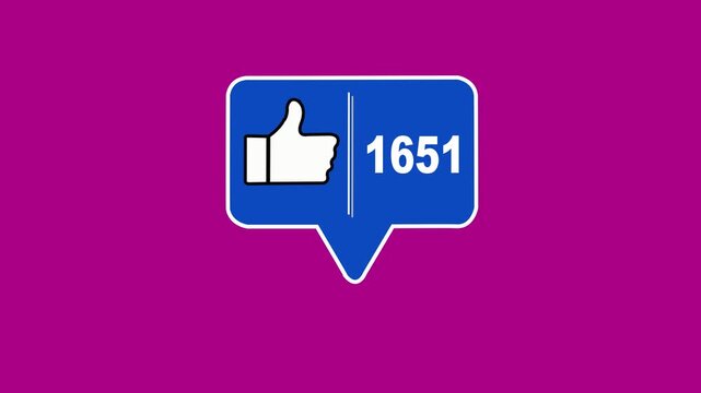 social media-like icon with a thumbs-up and &ldquo;4000&rdquo; likes on a black background.HD VIdeo Animation .