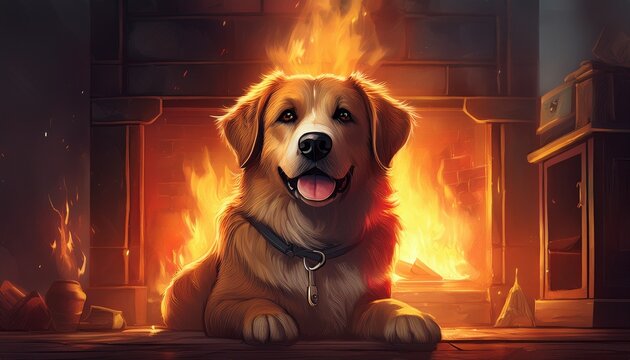 pet home fire safety concept