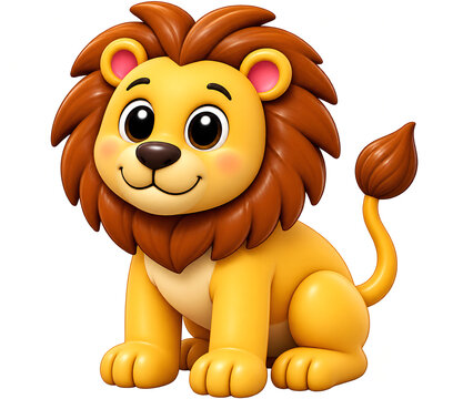 lion cartoon isolated on white