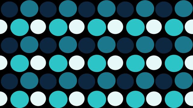 Abstract Geometric Pattern with Teal Blue and White Polka Dots Background 4k Motion Loop