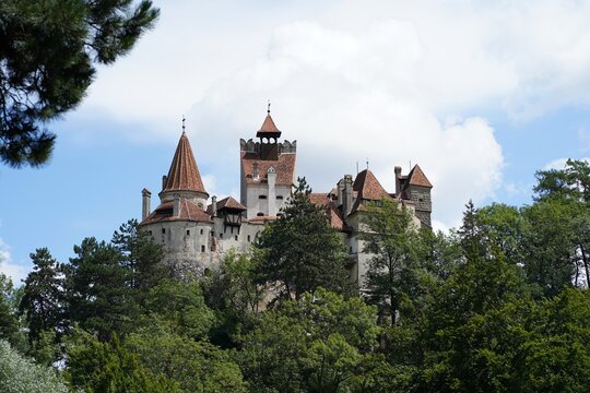 Telephoto View of Bran Castle, Known as Dracula&rsquo;s Castle, near Brasov, Romania