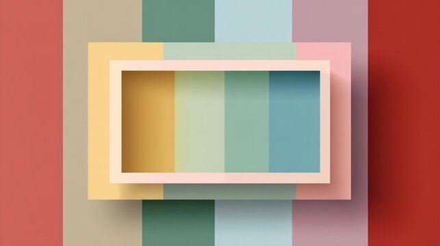 A vibrant composition of colorful geometric shapes arranged harmoniously, showcasing creativity and design.