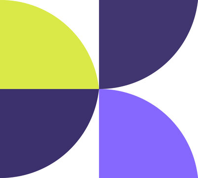 Two overlapping colorful circles on a transparent background illustration