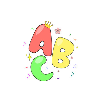 Colorful ABC Alphabet Letters for Kids Education and Early Learning
