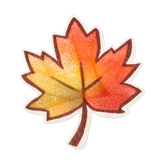 Fototapeta premium PNG Colorful autumn maple leaf illustration.