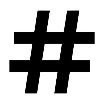 hashtag glyph icon