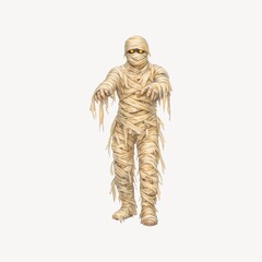 Fototapeta premium Ancient mummy with glowing eyes