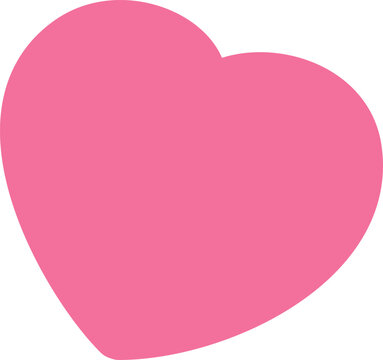 Pink heart love symbol shape