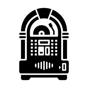 retro jukebox glyph icon