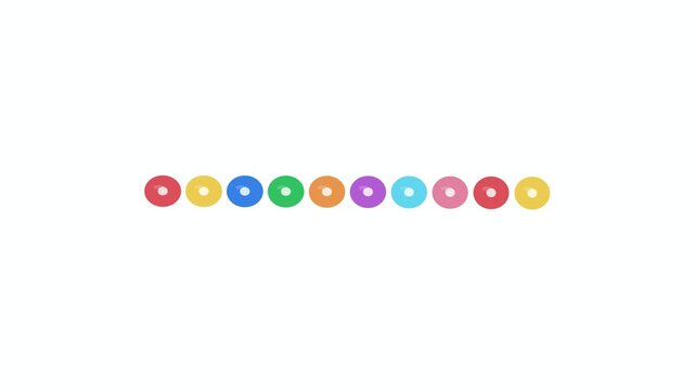 Clay bead Rainbow Clay Bead Row counting loop