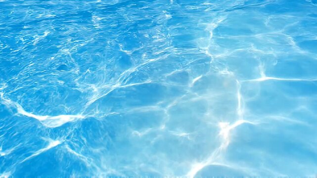 Sunlight reflections shimmering on clear blue water surface【Generative AI】
