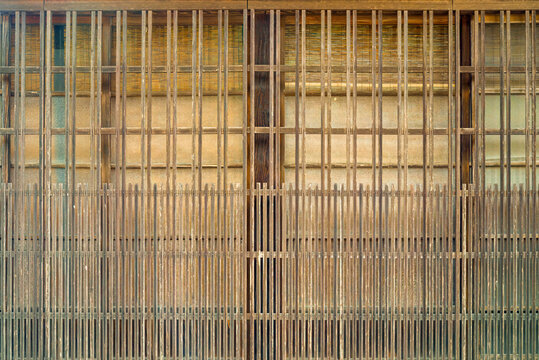 Traditional Bamboo Lattice Screen in Iwami Ginzan Omori Town