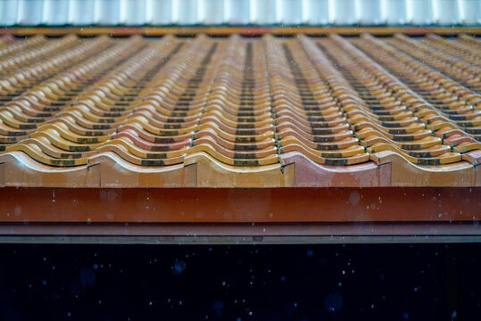 Sekishu Kawara Roof Tile Pattern in Shimane Japan