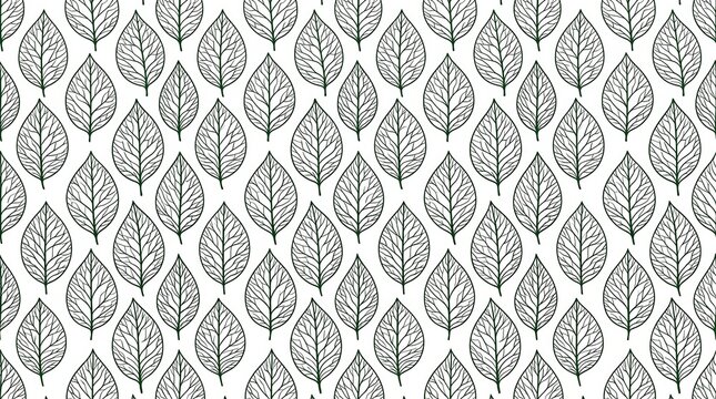 Detailed leaf vein illustration pattern for botanical wallpaper, nature inspired textile print and organic surface design projects