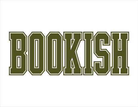 Bookish Varsity Collegiate Typography Design