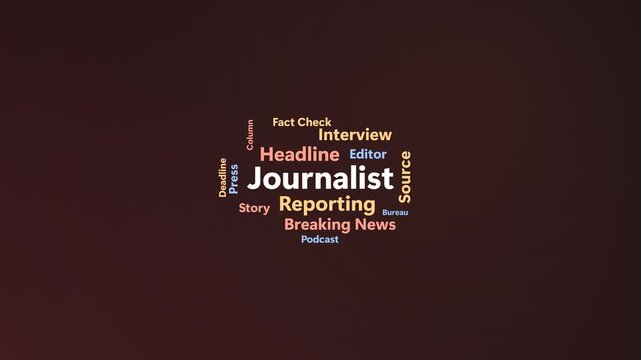 Journalist Word Cloud &mdash; Premium Kinetic Typography