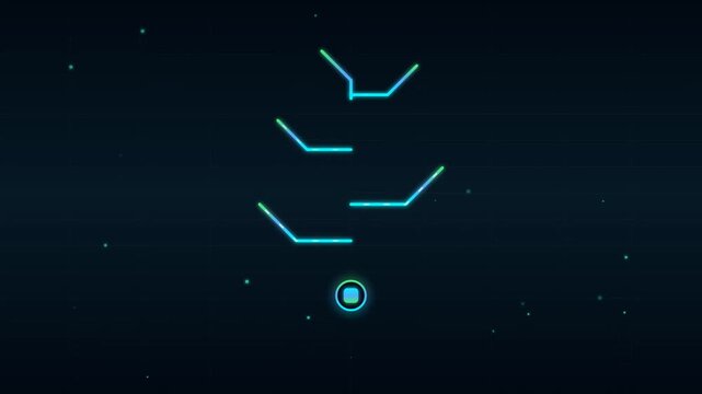 Circuit Board Tree Growing Nodes ESG FinTech Ecosystem Animation