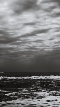 A grayscale  of the ocean, perfect for using as a background or adding texture to your design