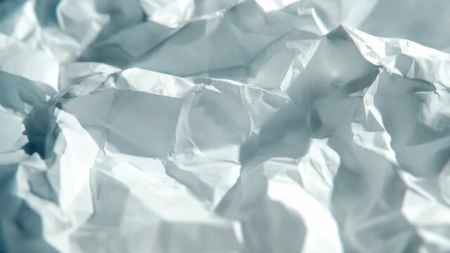 Crumpled White Paper Texture Close-up