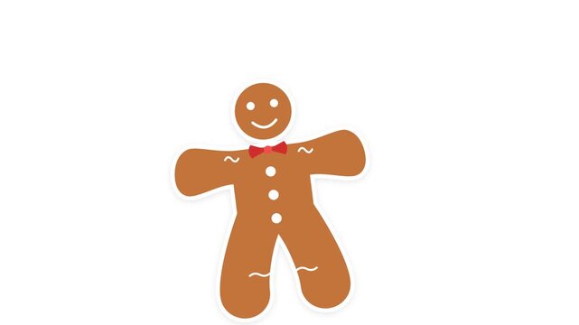 gingerbread man isolated on white