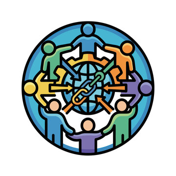 Diverse Teamwork and Global Connection Concept
