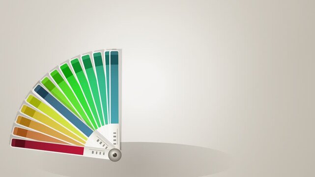 Color Swatch Fan Opening Reveal Design Palette Animation