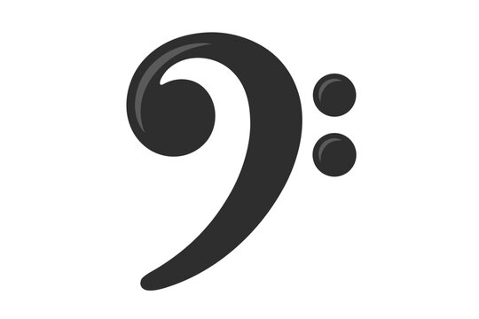 bass clef vector illustration