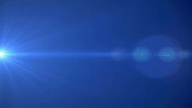 Blue Lens Flare Abstract Motion Background Seamless Loop Cinematic Light Effect