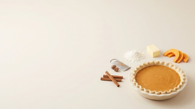 Thanksgiving pumpkin spice latte in white cup with cinnamon