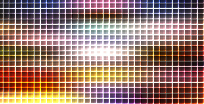 Colorful pixel art abstract light explosion