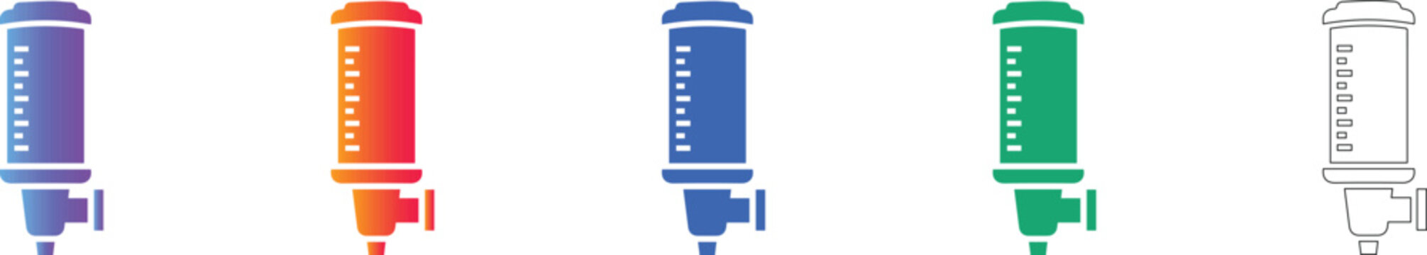 Medical Dispenser Icon Set