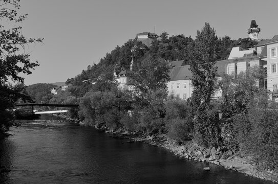 View of Mur River, Graz, Styria, Austria