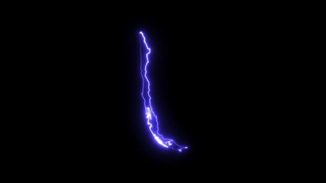 Glowing neon map of chile outline with electric lightning effect animation