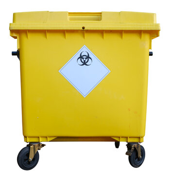 Isolated Clinical Biohazard Waste Bin