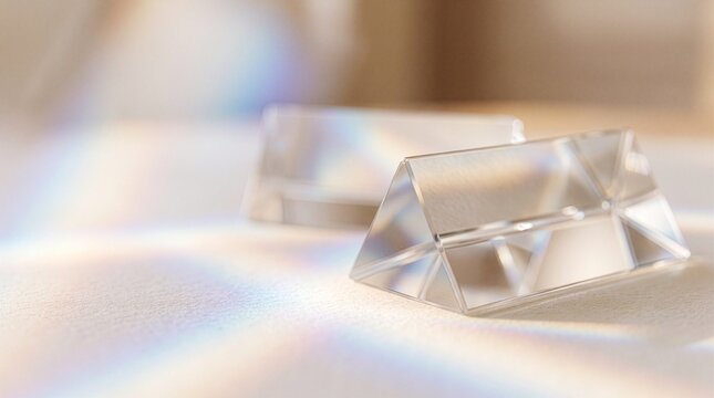 Elegant Glass Prism Rainbow Refraction Abstract Background