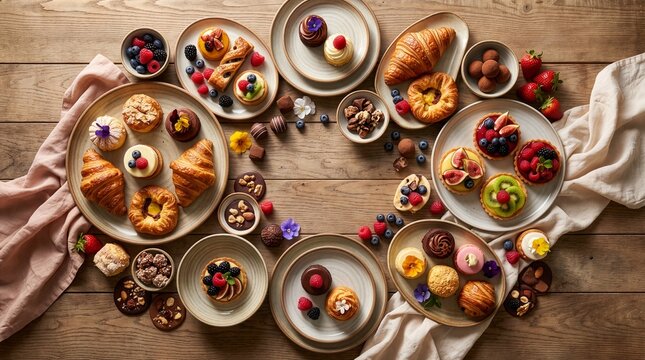 Elegant Artisan Dessert Table Gourmet Food Collection