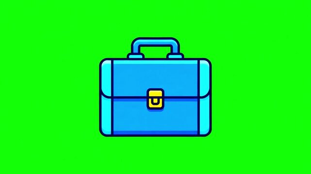 Corporate briefcase graphic motion element for work and finance themes
