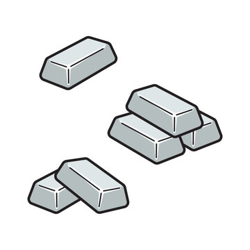 Precious metal silver ingots financial reserve and wealth accumulation concept