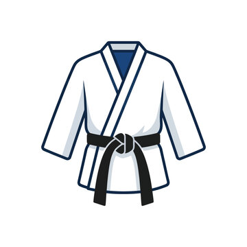 Martial Arts Karate Gi Uniform with Black Belt