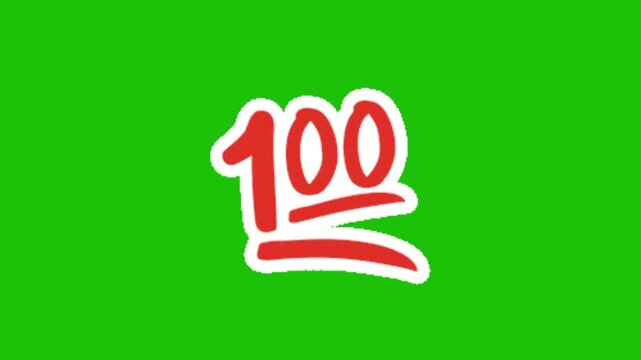 100 Score Animation On Green Screen