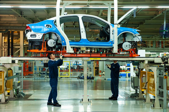 Asian automakers are installing car chassis.