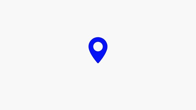 location icon animation.  g p s   map pointer pulse   animation . Glowing Map pointer icon set with pin symbols for navigation and location markers 4k video animation.
