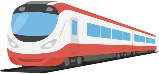 High Speed Train Clipart Illustration PNG © oozart