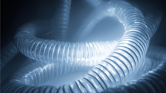 Flexible clear plastic tubing for medical laparoscopic procedures