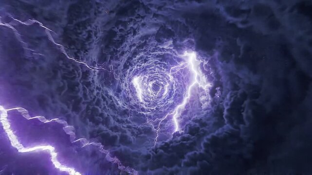 Cosmic vortex journey through hyperdrive travel entering glowing wormhole portal across deep space universe nebula stars animation cinematic sci-fi dream sequence motion footage.