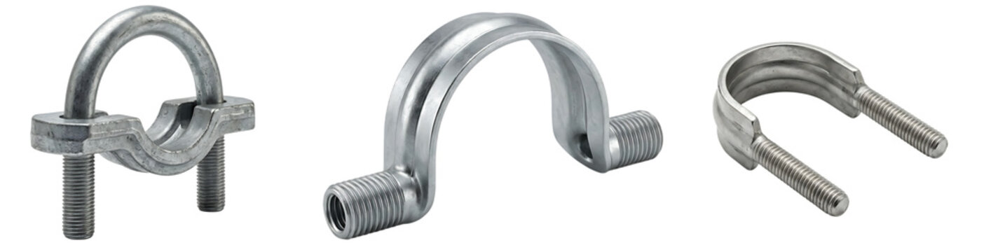 Metal pipe clamps for plumbing and repair